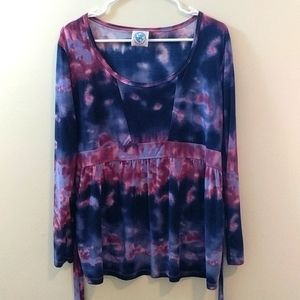 3/$23 Planet Motherhood Purple Tie Dye Hoodie